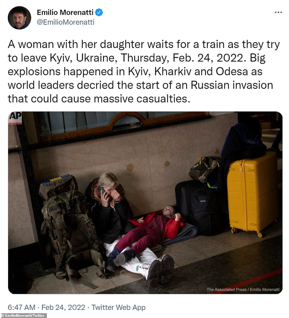 1645751674 822 Terrified Ukrainians seek refuge in Kharkiv subway in haunting echoes