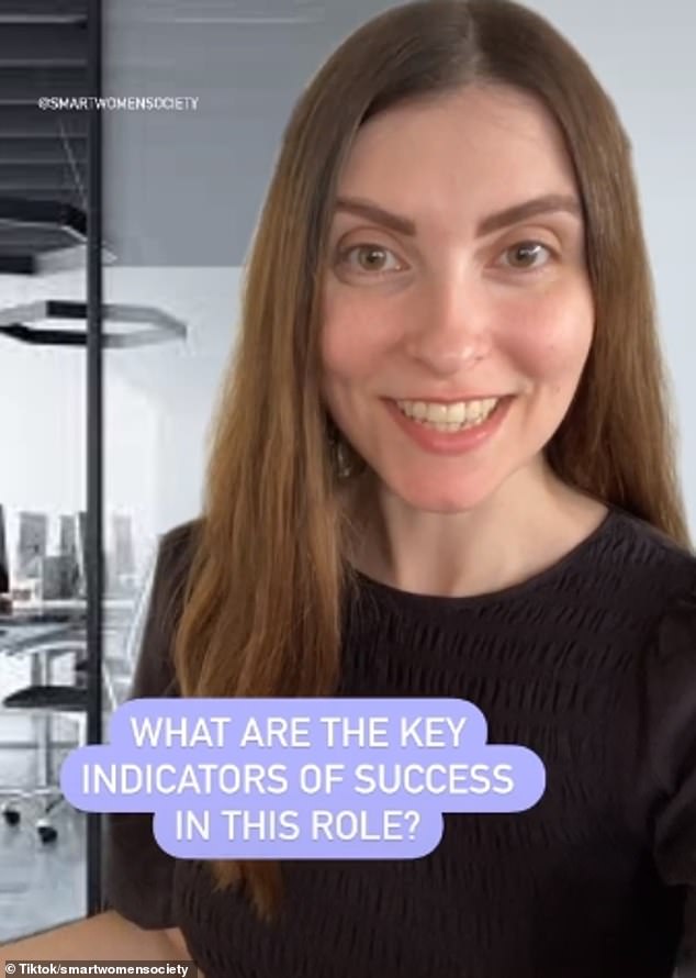 Téa said you should inquire about the key indicators of success in the role (pictured) as this will ensure you are on the same page before starting