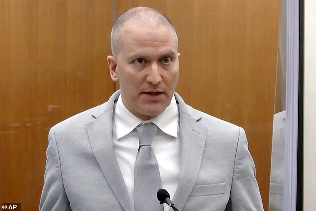 However, prosecutors said Chauvin (pictured during his sentencing) received a fair trial and asked that the appeal to a new trial and venue be dismissed