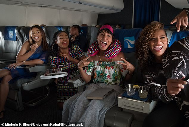 Jet Set Life: Regina Hall, Tiffany Haddish, Jada Pinkett Smith and Queen Latifah (pictured left to right) are set to reprise their iconic roles from the hit 2017 film as the sequel is likely to be set in Ghana