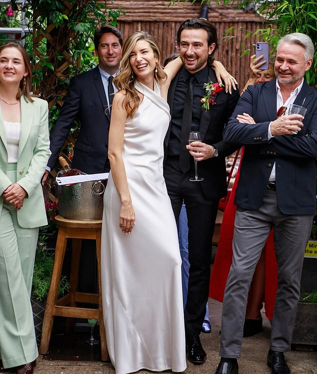 Everywhere: I hear Alex Zane and artist wife Nettie Wakefield have already split, barely five months after their wedding celebration in London (pictured)