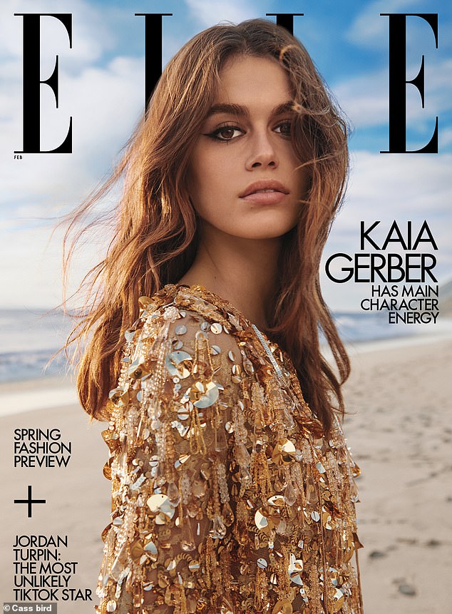 Kaia Gerber shot back at her 'Nepo Baby' picture in a lengthy interview with Elle magazine recently