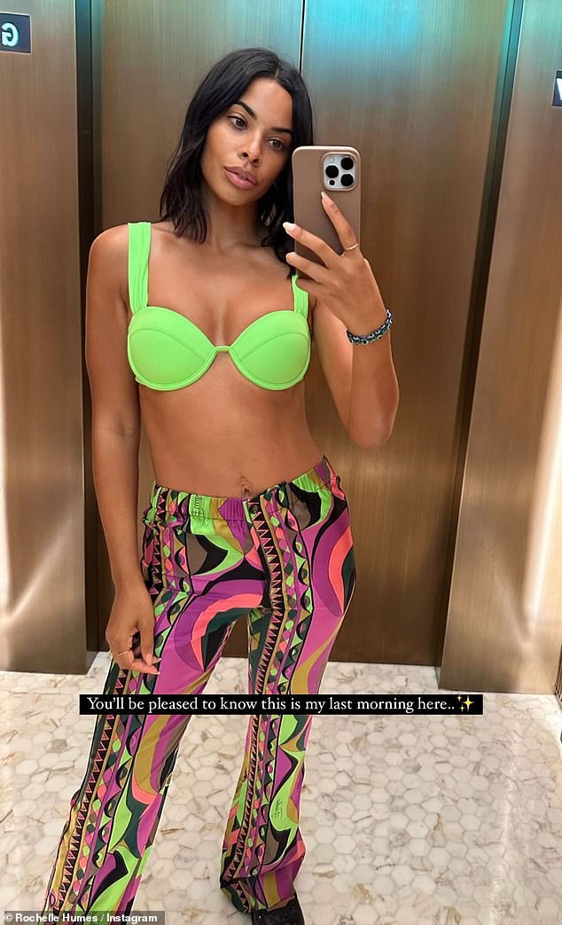 Wowzers: Rochelle Humes sent the temperatures skyrocketing with a series of snaps from her getaway to Dubai for Atlantis The Royal Grand Reveal Weekend