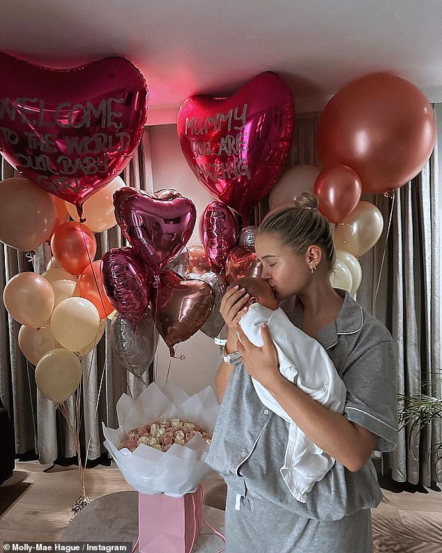 Welcome home: The Love Island stars, both 23, have revealed their little girl's full name as Bambi Fury, leaving out Molly-Mae's last name
