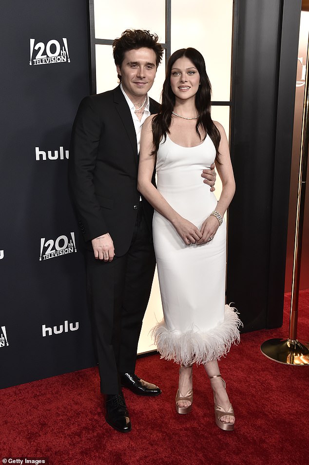 Brooklyn Beckham (left) married actress Nicola Peltz (right) in Palm Beach, Florida in 2022.