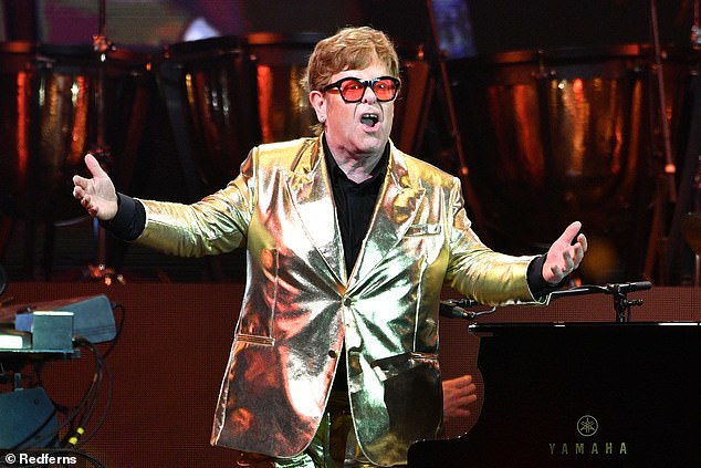 Farewell: Sir Elton John took to the Pyramid stage for an incredible final performance on day five of the 2023 Glastonbury Festival