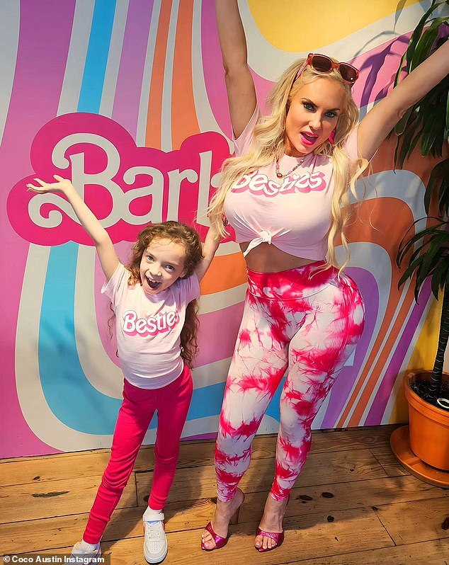 Mommy-Daughter Day: Austin recently enjoyed the Malibu Barbie Café with her 7-year-old daughter Chanel