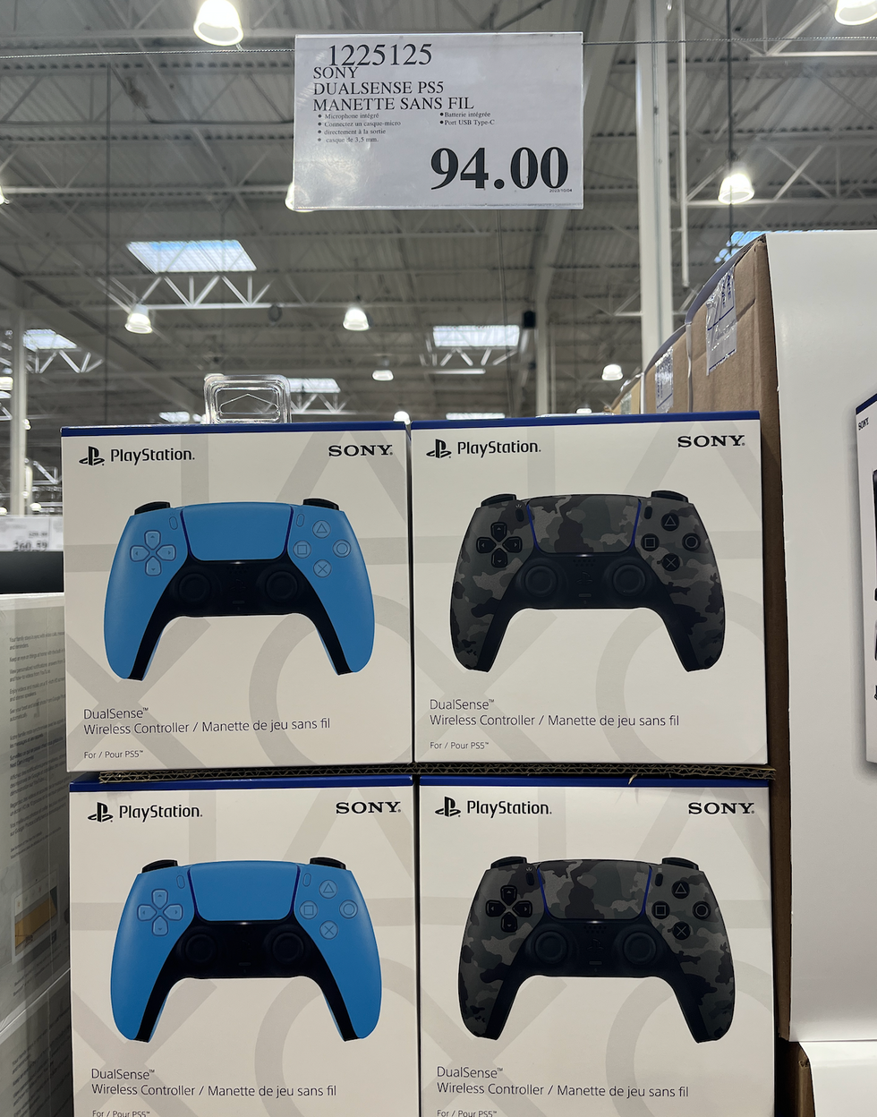 PlayStation controllers at Costco.