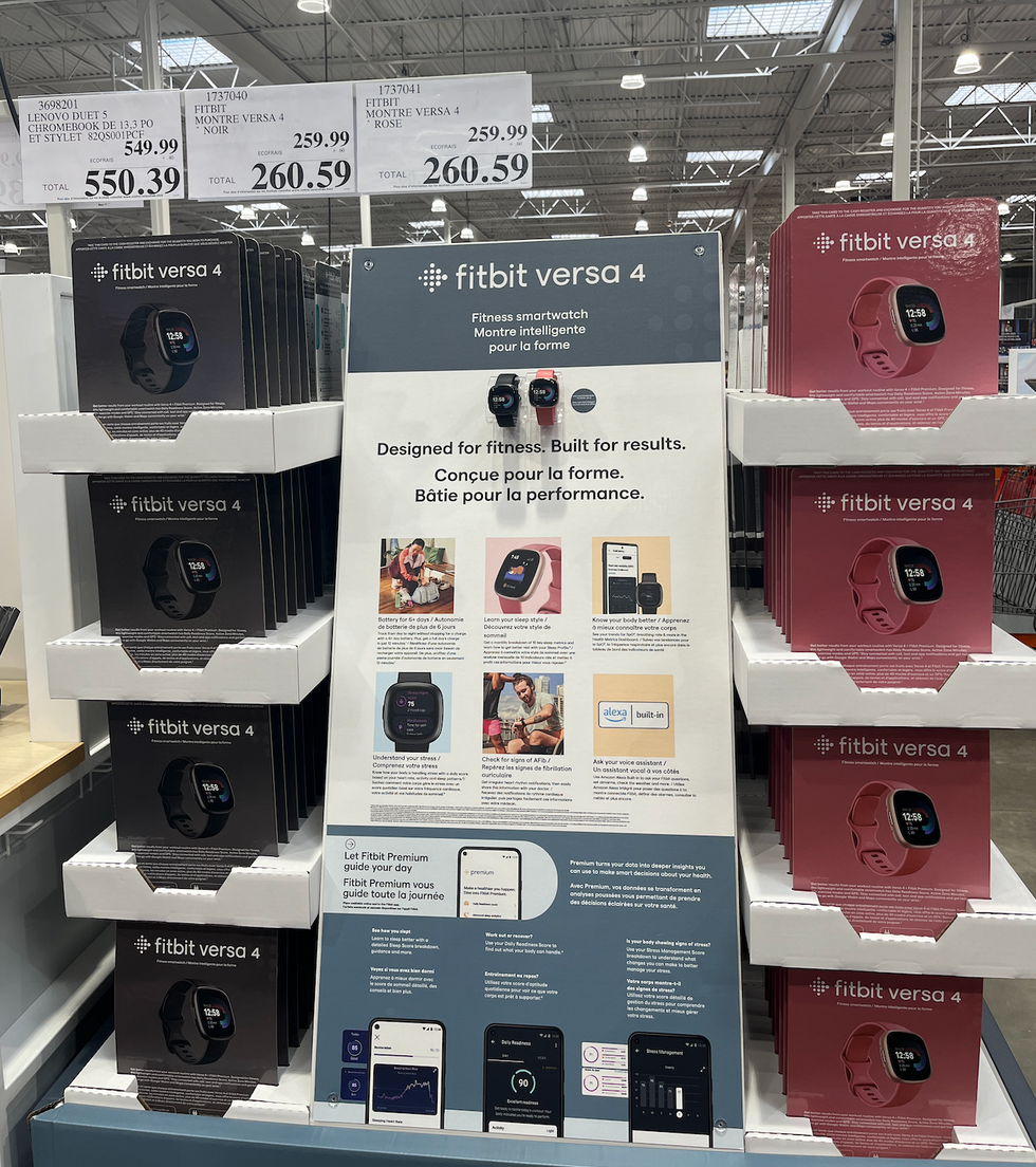Fitbit smartwatch at Costco.