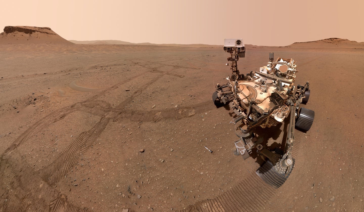 The Perseverance Rover on a long-distance mission to the planet Mars.